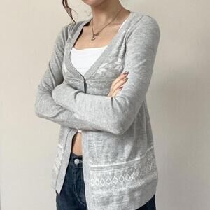 NWOT Hollister Women's XS Gray Knit Cardigan Sweater